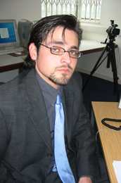 Jorge Moya is posing for the camera. (Notting Dale Technology Centre, Room 1), Summer 2004 - jorge_posing